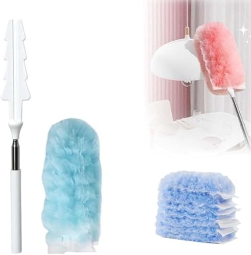 新 ほこり取り はたき ハンディモップ 使い捨 交換用シート 、 30枚付き、マイクロファイバーダスター、 伸縮式で折り曲げ可能、360°埃取り ハンディ デザイン/テレビ/?車/家/コンピューター/ブラインドに適用