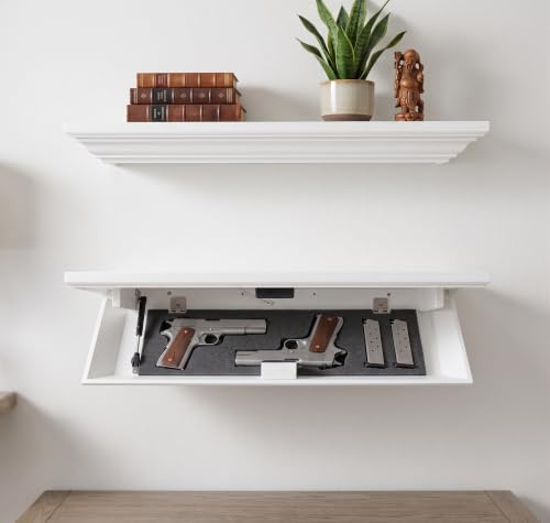 JOLLYMER Hidden Gun Safe Shelf 36", RFID Lock Concealment Wall Storage
