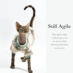 Cat Double-Sided Fleece Clothes, Soft Warm Winter Jumpsuit Sweater Shirt Clothing for Hairless Sphynx, Devon & All Indoor Kittens (Khaki,M) - Image 4