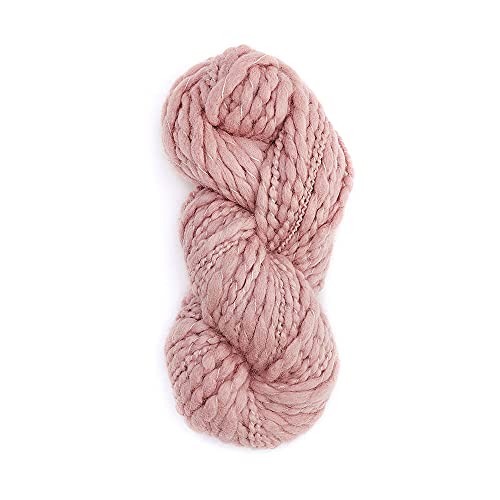 Kinua Flame - 100% Handspun Fine Peruvian Junin Wool Yarn Naturally Dyed 100 Grams Bulky Weight - Heavenly Soft And Warm - Perfect For Crocheting And Knitting (Dusty Pink Flame) #TOP24