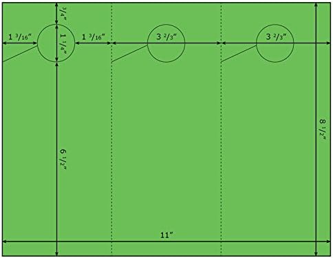 Door Hangers 3 Per Page - Perfed Circle - Sonic Green (250 sheets/750 door hangers)