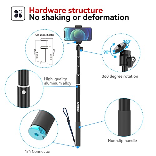 Newest 86.6 Inch Selfie Stick For Gopro Hero 11/10/9/8/7/6/5,Dji Osmo Action, Insta 360 Camera Telescopic Monopod, Extension Pole Compatiable With Compact Cameras And Iphone/Cell Phones. #TOP2