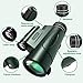 Monocular Telescope with Lights HD Monoculars 80x100 for Adults High Powered Monocular for Hunting with Smartphone Holder & Tripod, Handheld Telescope Suitable for Bird Watching Stargazing-Green