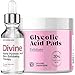Glycolic Acid 10% Chemical Peel - Intense Gel Peel For Acne, Oily Skin, Wrinkles, Fine Lines, Brown Spots, Blackheads, Large Pores 1 fl oz