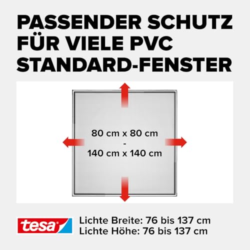 Tesa Insect Stop FALT Fenster Fliegengitter mit Aluminiumrahmen