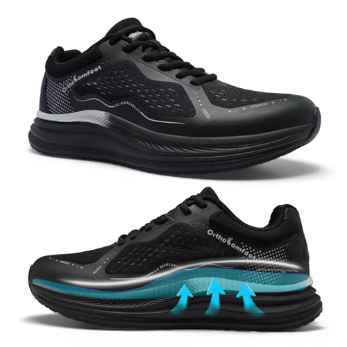 Men's Orthopedic Lightweight Tennis Shoes: Comfort Arch Support Neuropathy Flat Feet Arthritis...
