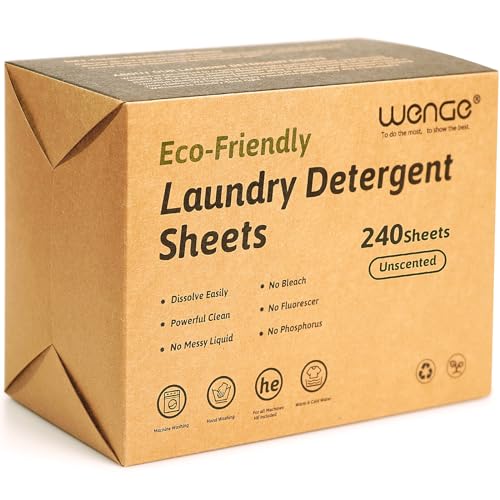 Wenge laundry sheets detergent eco friendly - 240 Sheets -