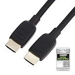 Amazon Basics HDMI Cable, 48Gbps Certified Ultra High Speed, 8K@60Hz, 4K@120Hz, Gold-Plated Plugs, Ethernet Ready, 0.9 m, Black