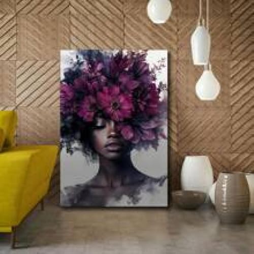 Art mural africain pour salon : décoration murale de style mode moderne - 3