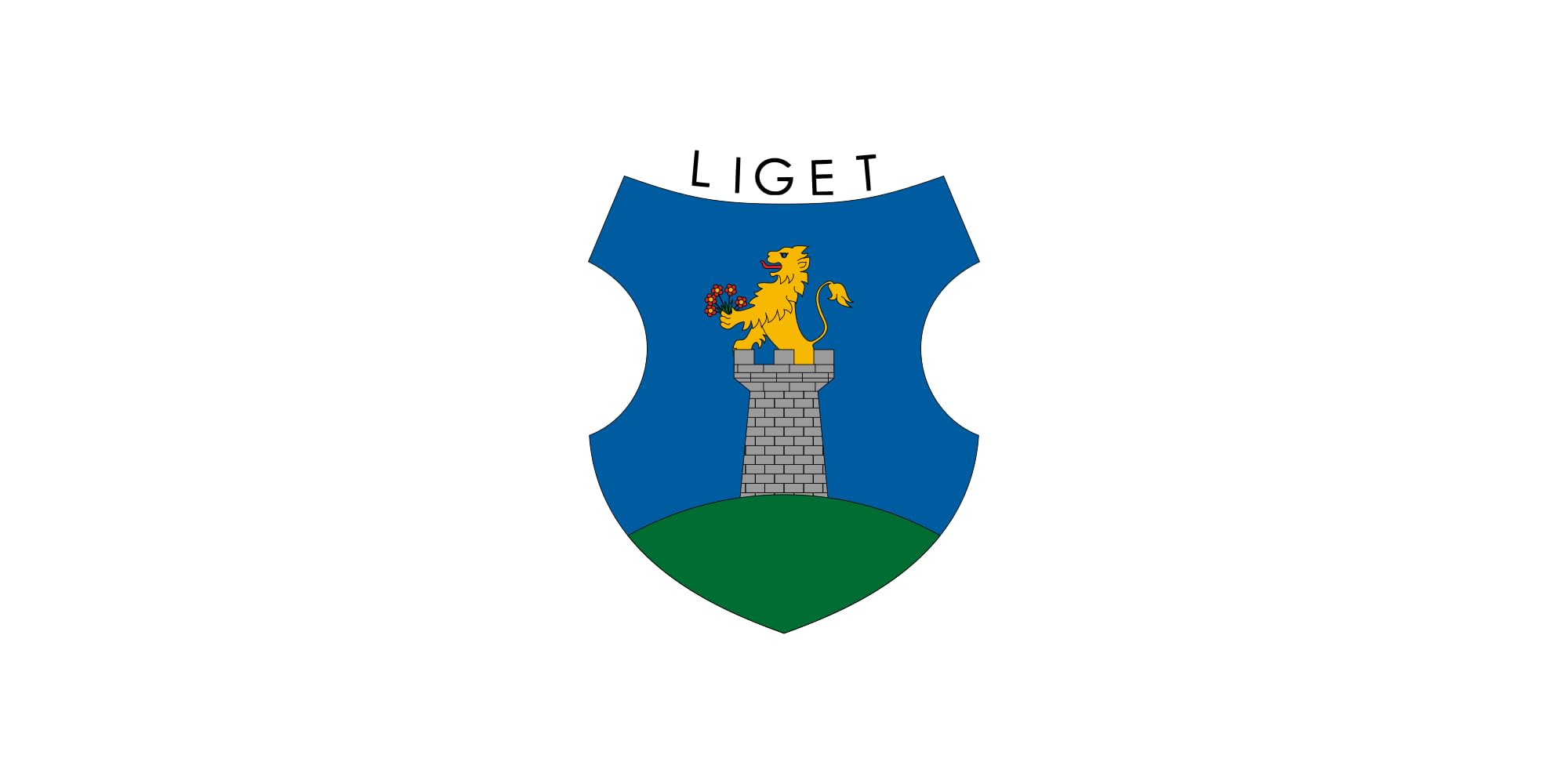 Drapeau large Liget haut de gamme en textile haute résistance