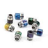 Color aleatorio 1pc 510 Resina epoxi y Punta de Goteo de Acero Inoxidable Ecigarette 510 Colorido Boquilla para 510 RDA RTA Sin Tabaco ni nicotina (Color : Random Color)