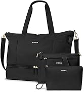 ETRONIK Expandable Travel Bag for Women, Weekender Bag with USB Charging Port, Duffel Bag with Sh...