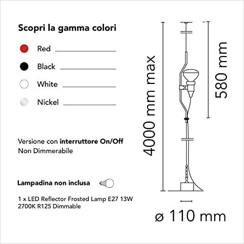 Flos Parentesi - Lampada A Sospensione Da Terra, Nera - 3