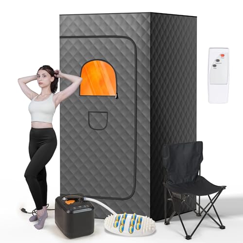 Annualring Sauna,Portable Sauna for Home,Personal Steam Sauna Box,Indoor Sauna Tent with 3L Steamer,Steam Room at Home,Plus Size