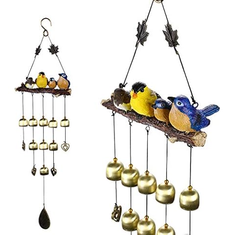 IGNPION 4 Birds Wind Chime for Home Decor Cover