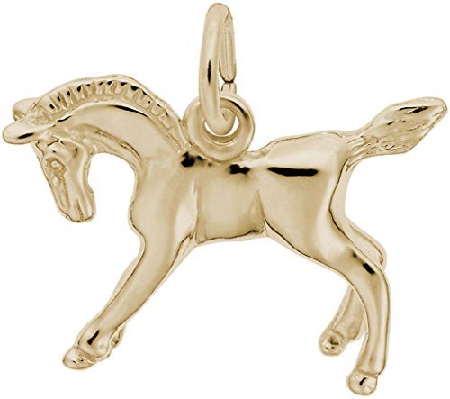 Rembrandt Horse Charm - Metal - Gold-Plated Sterling Silver