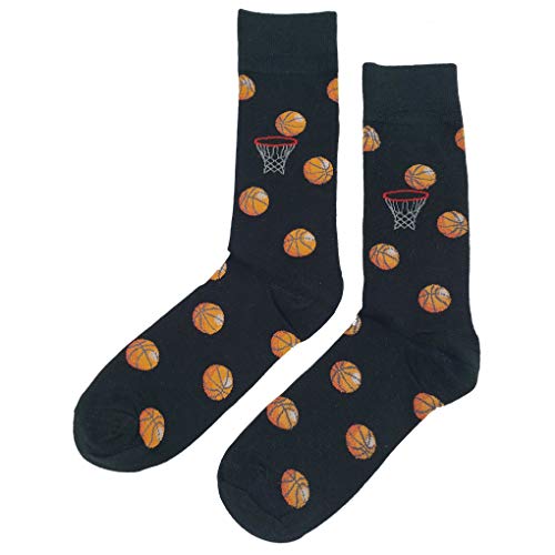 Funny Basketball Socks for Men Casual Colorful Crew
