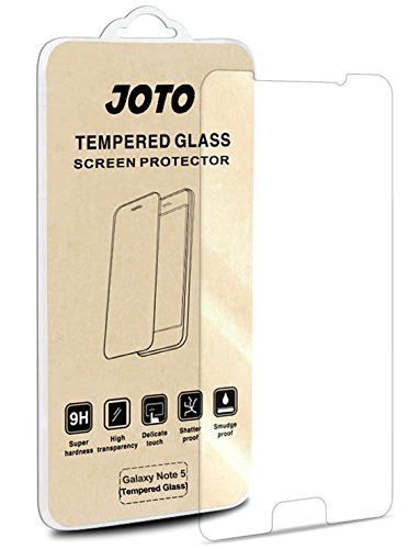 JOTO Galaxy Note 5 Tempered Glass Screen Protector - Galaxy Note5 Premium Glass Screen Shield Guard, Super Crystal Clear, Real Glass Screen Protector for Galaxy Note 5, SM-N920 (2015) (1 Pack)