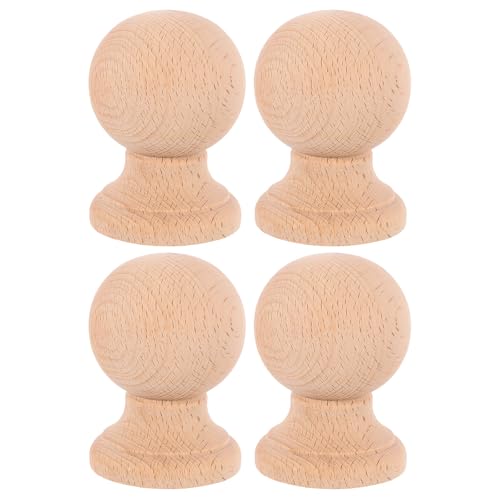 Remates de postes de madera MOKKHNB de 4 piezas para escaleras
