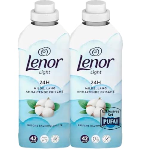 Weichspüler – Frische Baumwollblüte Duft – 42 WL – 882 ml – 2er Pack – Für weiche Wäsche & Frische