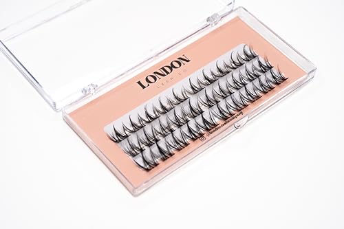 Image of London Lash Co Featherlight – Ultra-Light Volume Eyelash Extensions | Soft, Wispy C Curl & D Curl Lash Trays for Professional Lash Artists | Black, Mixed Lengths (D Curl)