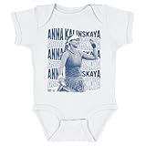 500 LEVEL Anna Kalinskaya Psychedelic Name One-Piece Infant Bodysuit (White, 6M)