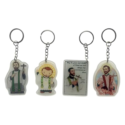 (4 PCS) Saint Francis Xavier Keychain, St Francis Xavier Pray