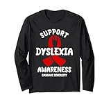 Photo Gallery supporto dislessia awareness red ribbon design maglia a manica Photo Gallery supporto dislessia awareness red ribbon design maglia a manica