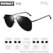 Joopin Black Sunglasses for Women Men, Military Large Sun Glasses Polarized UV Protection, Aviation Shades Sunnies with Spring Hinge