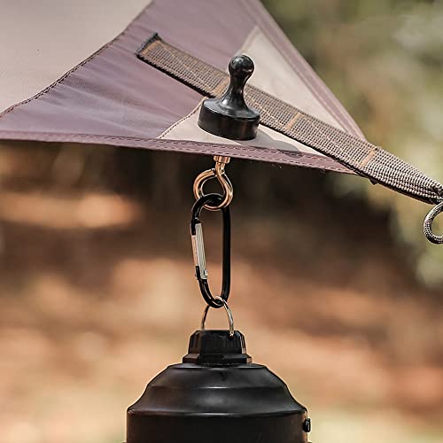 Riipoo Magnetic Hooks Heavy Duty, Magnet Hanger, Camping Light Lantern Hanging Sky Curtain Tent Holder Hook Mountaineering Buckle, 2-Pack #TOP19