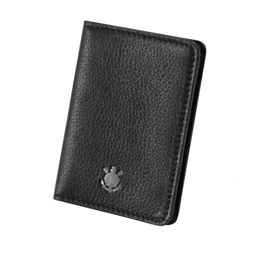 Carteira de Couro Bovino Corinthians 1977 - Produto Oficial (Preto/Branco)