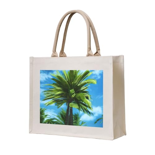 Sac en toile imprimé palmier pour ne plus manquer de place en voyage
