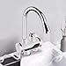 EHERDM 110V Instant Tankless Electric Water Heater Faucet 360° Rotating Hot Water Faucet with LED Digital Display Fast Heating Tap for Kitchen Bathroom Big Under Bend