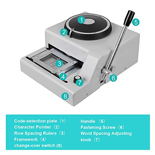 image for CARESHINE Card Embosser，72-Character Letters Manual Embossing Machin