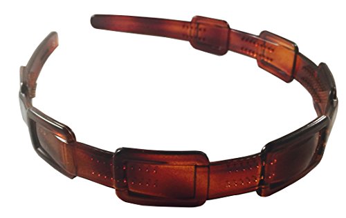 Parcelona French Spacer Brown Tortoise Shell Celluloid Acetate Flexible Headband For Girls #TOP11