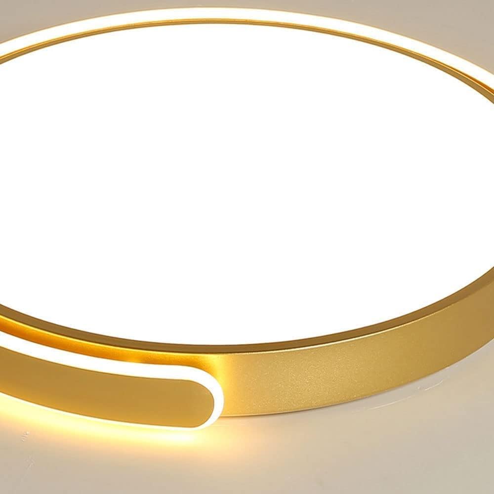 Nordic Style Gold Finish LED Flush Mount Ceiling Light, High Bright Acrylic Lamp Shade Ceiling Light Fixtures, Round Ultra Thin Ceiling Lamp, Bedroom Closets Dining Hallway Decor