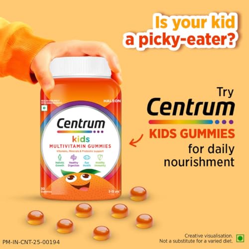 Image of Centrum Kids, World's No.1 Multivitamin with Probiotics, Vitamin C & 11 other nutrients for Immunity, Healthy Digestion & Eye Health (Veg)- 30 Gummies