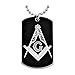 Masonic Mason G Engraved Dog Tags/GI Tag Necklace
