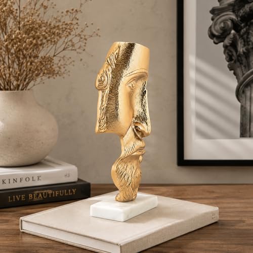 Image of CraftVatika Home Decoration Items for Living Room Decoration Items for Bedroom, Human Face Art Abstract Sculpture, House Warming Gifts New Home Decor Shelf Corner Showpiece, Aesthetic Home Decor Items