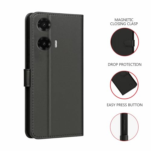 Image of AIBEX Shock Proof Flip Compatible for Motorola G35 5G Flip Cover Leather Finish | Inside TPU with Card Pockets | Wallet Stand | Complete Protection Flip Case