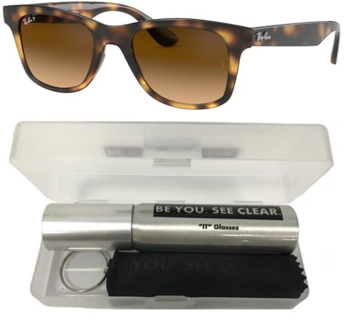 Ray-Ban RB4640 Sunglasses Bundle: RB 4640 710/M2 Light Havana and Eyewear Cleaning Kit2