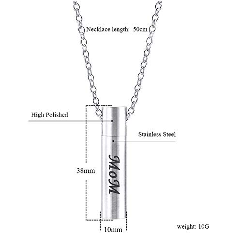 ZDBDH Pack of 8 Customize Religious Christian Cross Memorial Keepsake Urn Keychain Set for Family Members Friend Brushes Stainless Stell Bar Cylinder Cremation Pendant Keychain for Pet Human Ashes