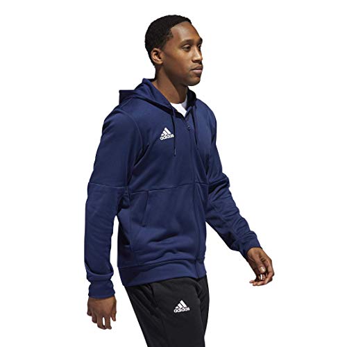Adidas Issue Full Zip Jacket - Men's Casual Lt Team Navy Blue Melange/White #TOP5