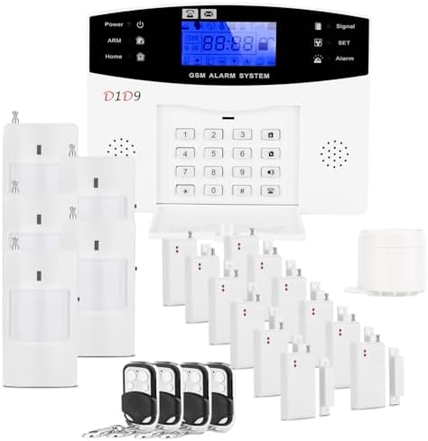 D1D9 24pcs Home Burglar Alarm System Wireless DIY 4G WiFi GSM for Home Security Alarm Systems