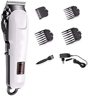 Pet's Dog Cat Trimmer KM-809A And Electric Hair Clipper White & Black Rechargeable Professional Electric Hair Clipper and Hair Trimmer, 120-Minute Run Time for The Razor