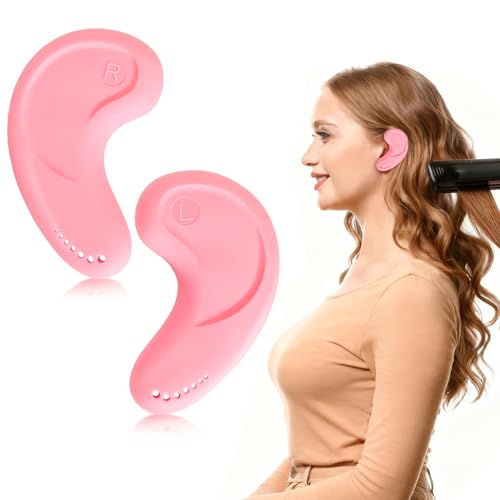 1 Paar Ohrenschützer für Haare Färben, Hitzebeständige und Wiederverwendbare Silikon Ohrschützer für den Salon und Hause Haarfärben, Leichte Ohrenschutz Schützt Ohr vor Föhn, Haarfärbemitteln, Rosa