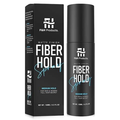 Fiber Hold Spray, Matte Finish, Medium Hold, 120ml, For Men & Women