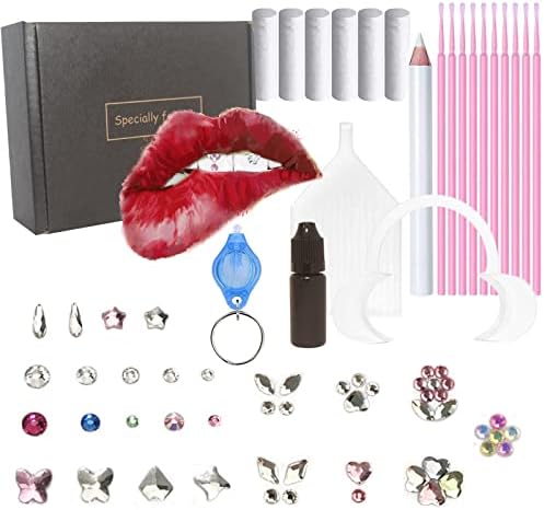 SIRAHOSI Tooth Gem Kit with Curing Light and Glue 100 Pieces Fashionable Crystal DIY Teeth Jewelry Starter Kit Sweet Smile Gems Tooth Ornaments Butterfly, Heart, Cat Paw, Vampire and Luminous Gems