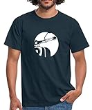 Das hochwertig verarbeitete, gerade geschnittene Herren-T-Shirt von Gildan mit rundem Halsausschnitt ist für Maschinenwäsche bei 30°C geeignet