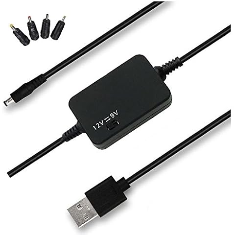 Step Up Voltage Converter Qutaway USB 5V to 9V or 12V Step Up Cable Adjustable DC to Dc Transformer Converter with Switch (5V-9/12V) Cover